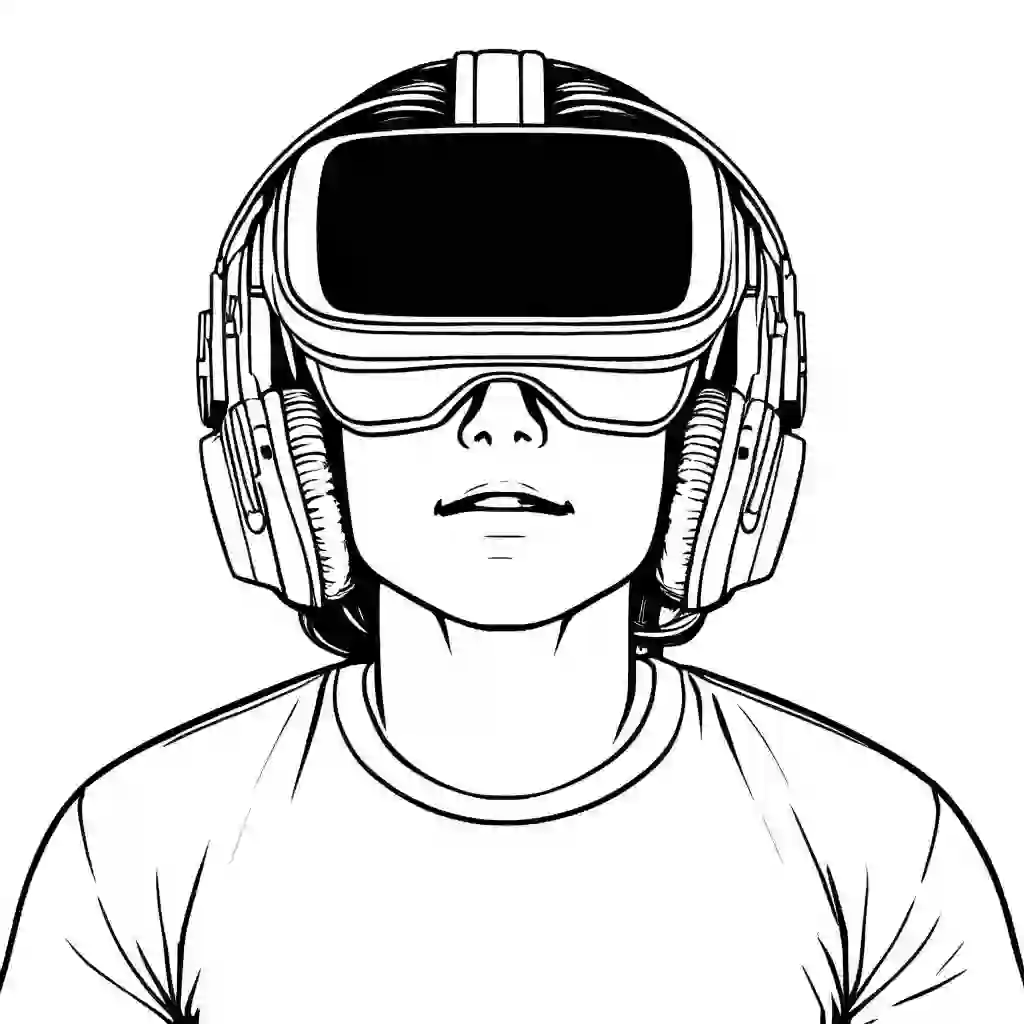 Virtual Reality Headsets coloring pages
